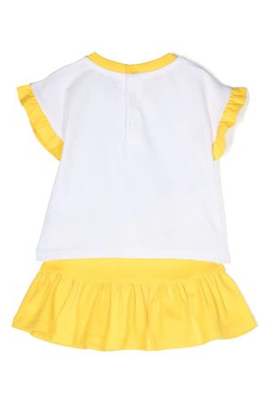 completo in cotone bianco MOSCHINO KIDS | MDG018LBA0050162